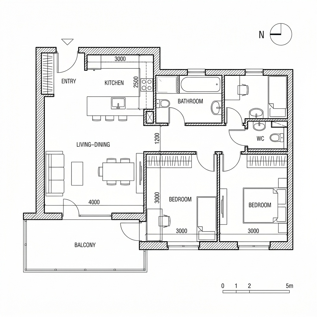 2D Plan to 3D Isometric — input