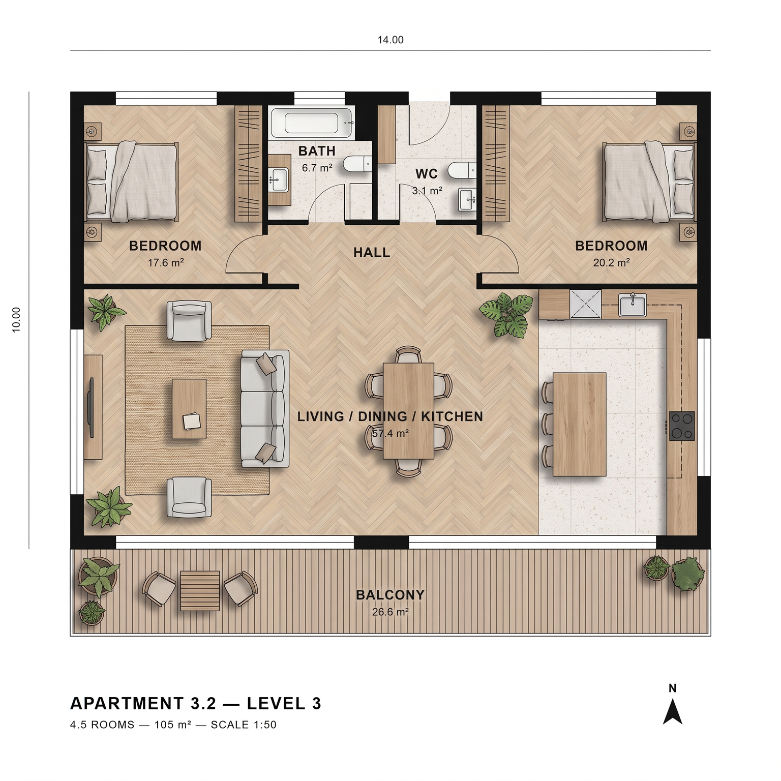 Rendered Floor Plan — preview